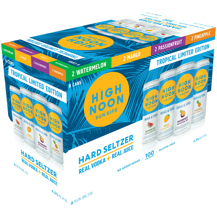 High Noon Sun Sips Limited Edition Tropical Mixed Vodka Hard Seltzer 8pk - Available at Wooden Cork