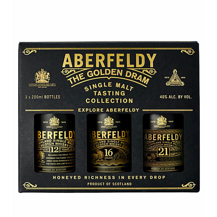 Aberfeldy The Golden Dram Tasting Collection 3Pk 200ML - Available at Wooden Cork