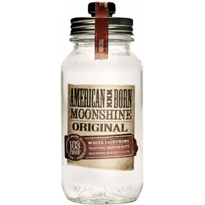 American Born Original White Lightning Moonshine - Available at Wooden Cork