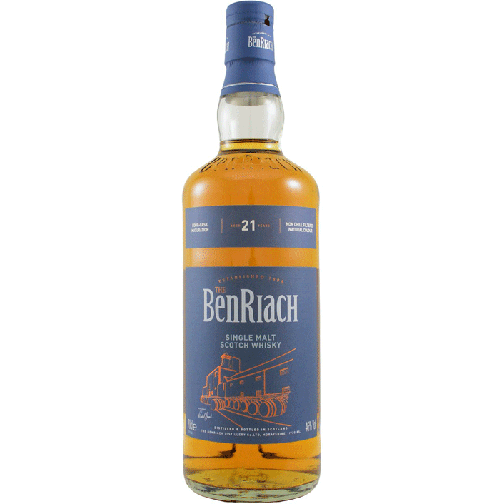 BenRiach 21 Year Old Single Malt Scotch Whiskey - Available at Wooden Cork