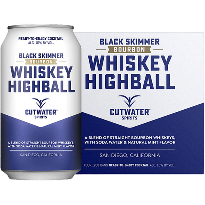 Cutwater Black Skimmer Whiskey Highball Canned Cocktail - Available at Wooden Cork