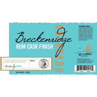 Breckenridge Distillery Rum Cask Finish Blended Bourbon Whiskey - Available at Wooden Cork