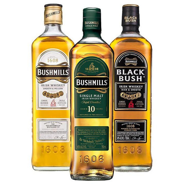 Bushmills Irish Whiskey & 10 Year & Black Bush Bundle - Available at Wooden Cork