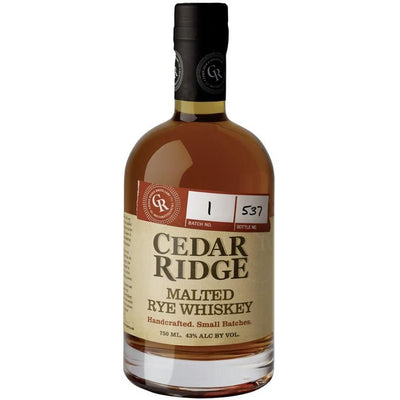 Cedar Ridge Malted Rye Whiskey - Available at Wooden Cork