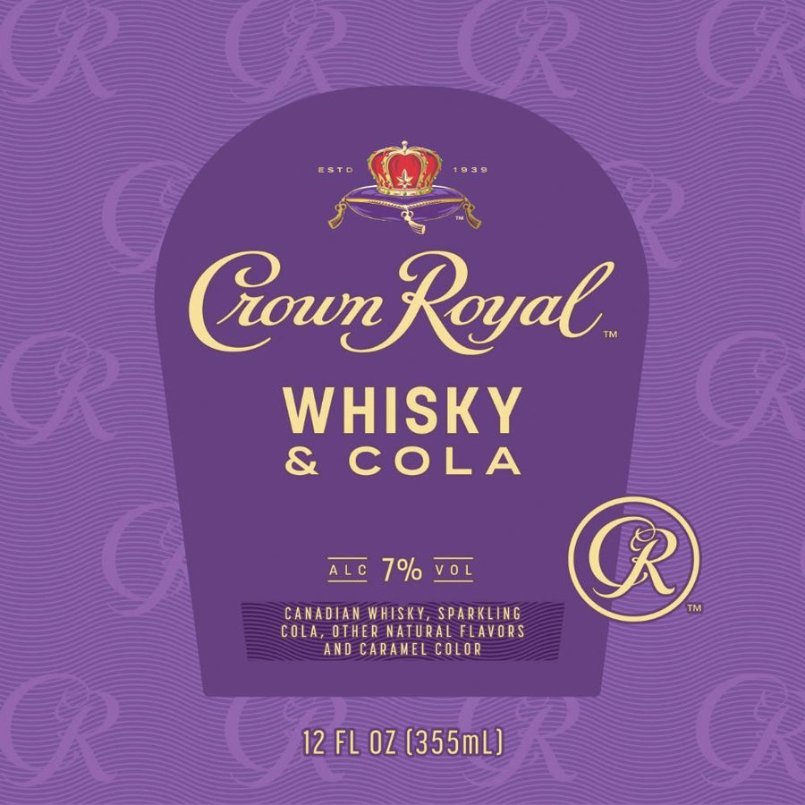 Crown Royal Whiskey & Cola Canned Cocktail 4pk - Available at Wooden Cork