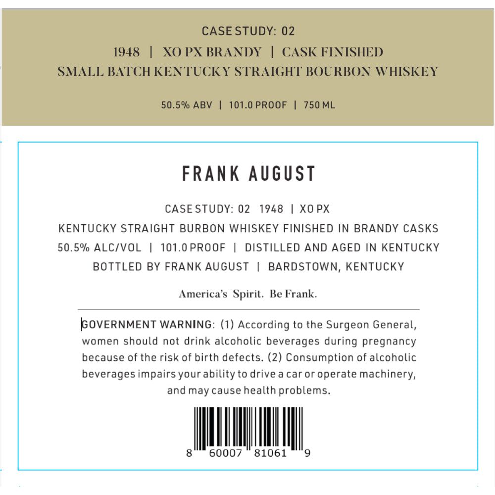 Frank August Bourbon Case Study: 02