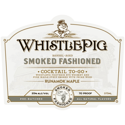 WhistlePig Smoked Fashioned Cocktail To-Go 375ml - Available at Wooden Cork