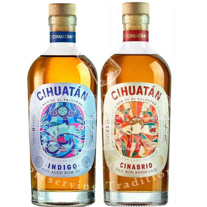 Cihuatan 8 Year Indigo & 12 Year Cinabrio Rum Bundle - Available at Wooden Cork
