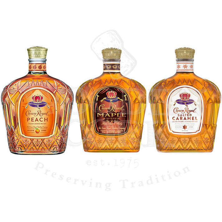 Crown Royal Peach, Maple & Salted Caramel Bundle - Available at Wooden Cork