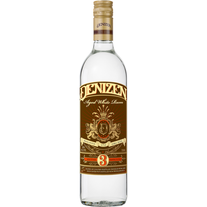 Denizen Aged White Rum 3 Year Old - Available at Wooden Cork