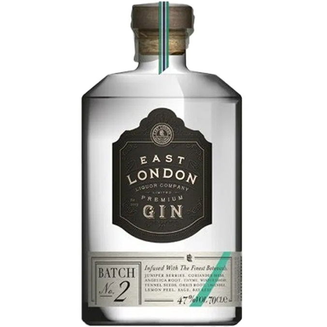 East London Liquor Company Premium Gin Batch No. 2 - Available at Wooden Cork