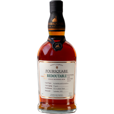 Foursquare Distillery 14 Years Old Redoutable Madeira Bourbon Exceptional Cask Selection Mark XV Single Blended Rum - Available at Wooden Cork