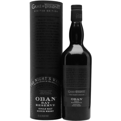 Game of Thrones The Night’s Watch Oban Bay Reserve Scotch Whisky - Available at Wooden Cork