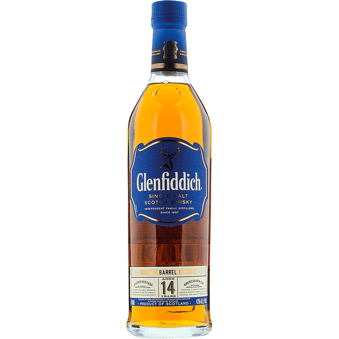 Glenfiddich 14 Year Old Bourbon Barrel Reserve - Available at Wooden Cork