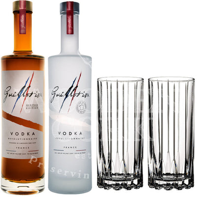 Guillotine Heritage & Originale Vodka with Glass Set Bundle - Available at Wooden Cork