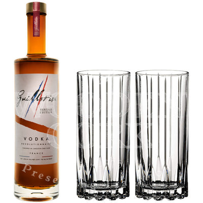 Guillotine Heritage Vodka with Glass Set Bundle - Available at Wooden Cork