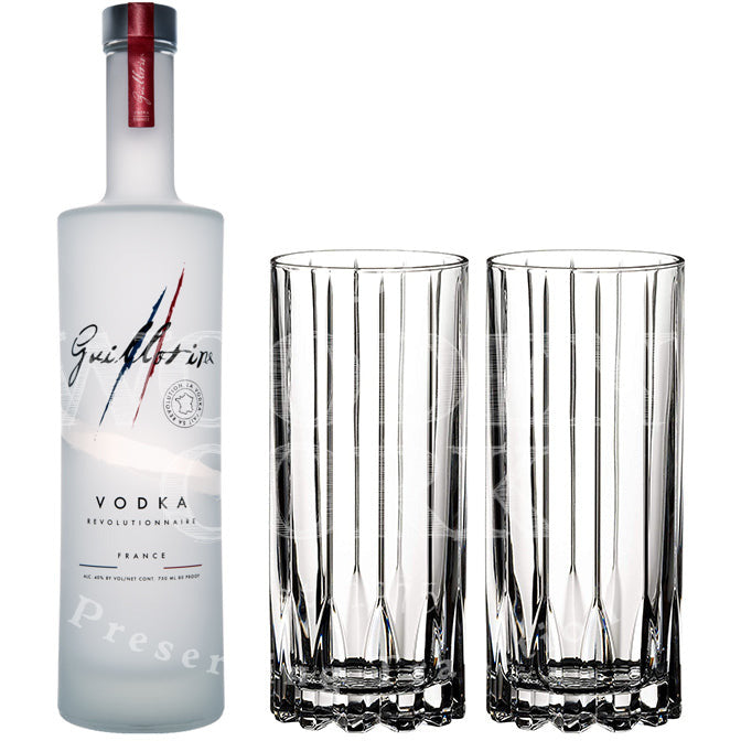 Guillotine Originale Vodka with Glass Set Bundle - Available at Wooden Cork