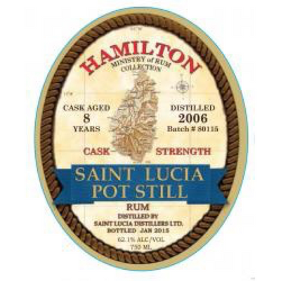 Hamilton St. Lucia Cask Strength 8 Year Old Rum - Available at Wooden Cork