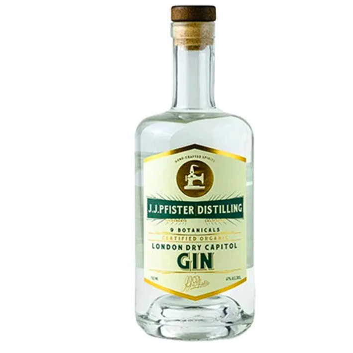 J.J. Pfister Distilling London Dry Capitol Gin - Available at Wooden Cork