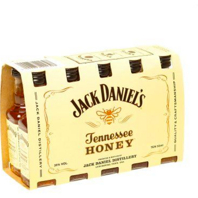 Jack Daniel's Honey Whiskey 50ml 10 Pack - Available at Wooden Cork