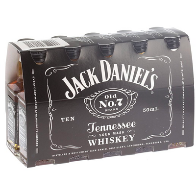 Jack Daniel's Whiskey 50ml 10 Pack - Available at Wooden Cork