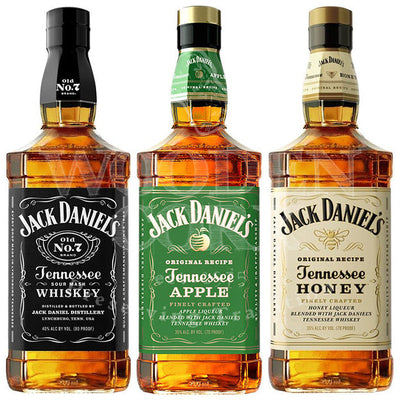 Jack Daniel's Tennessee Whiskey & Honey & Apple Bundle - Available at Wooden Cork