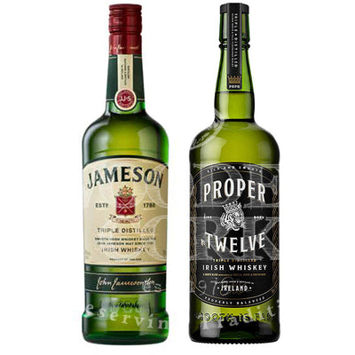 Jameson Irish Whiskey & Proper Twelve Whiskey Bundle - Available at Wooden Cork