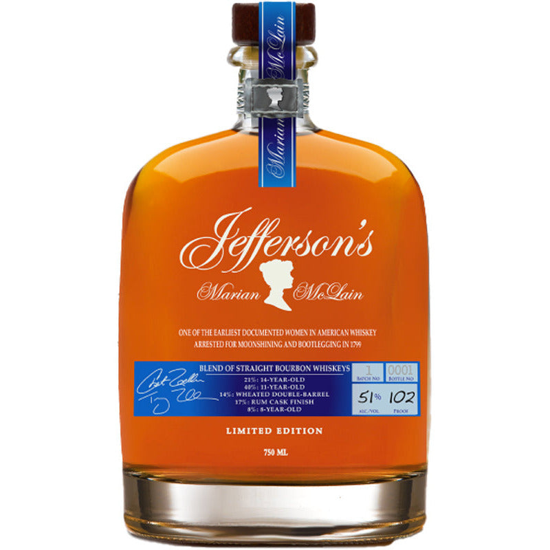 Jefferson’s Marian McLain Limited Edition Bourbon Whiskey