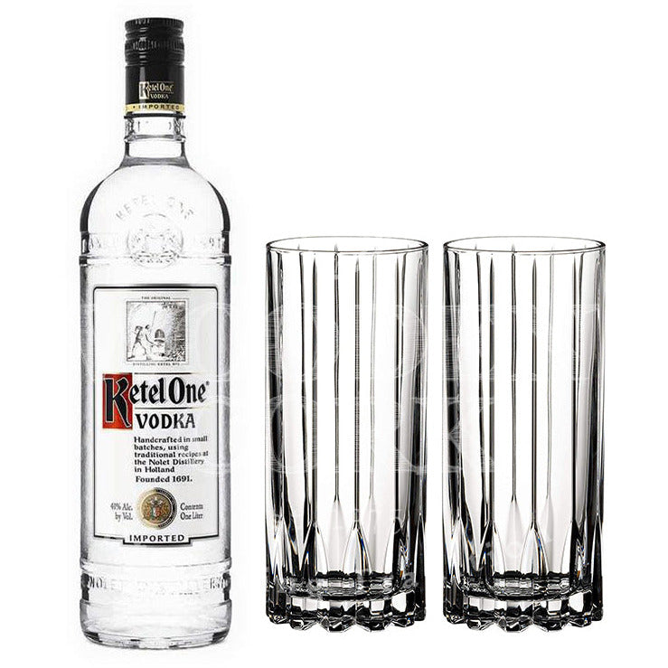 Ketel One Vodka with Glass Set Bundle - Available at Wooden Cork