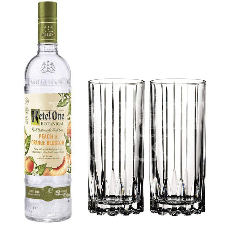 Ketel One Peach & Orange Blossom Vodka with Glass Set Bundle - Available at Wooden Cork