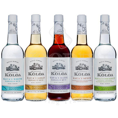 Koloa Kaua'i Gold, White, Dark, Coconut & Spice Rum Bundle - Available at Wooden Cork