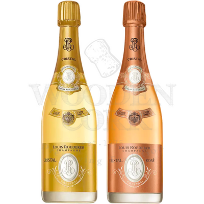 Louis Roederer Cristal Brut & Rose Champagne Bundle - Available at Wooden Cork