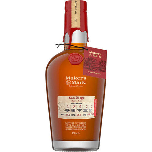 Maker's Mark Private Select 108.8 Proof Kentucky Straight Bourbon Whisky 750 ml San Diego Barrel Boys Private Selection