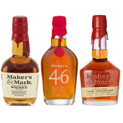 Maker's Mark Bourbon 375ml & Cask Strength 375ml & 46 375ml Bundle - Available at Wooden Cork
