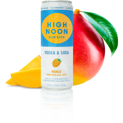High Noon Sun Sips Mango Vodka Hard Seltzer 4pk - Available at Wooden Cork