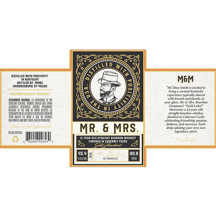 Mr. & Mrs. 13 Year Kentucky Straight Bourbon finished in Cabernet casks - Available at Wooden Cork
