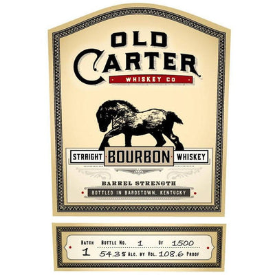 Old Carter Straight Bourbon Batch 1 - Available at Wooden Cork