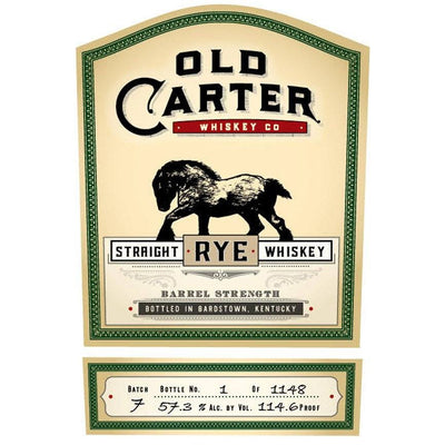 Old Carter Straight Rye Whiskey Batch 7 - Available at Wooden Cork