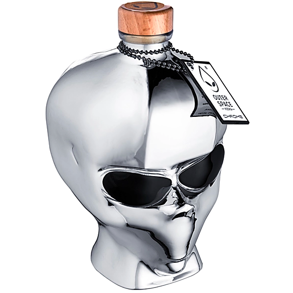 Outer Space Alien Vodka Chrome Edition - Available at Wooden Cork