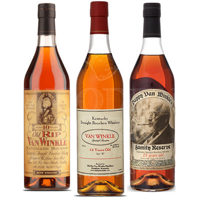 Pappy Van Winkle's 10 Year & 12 Year Lot B & 15 Year Bundle - Available at Wooden Cork