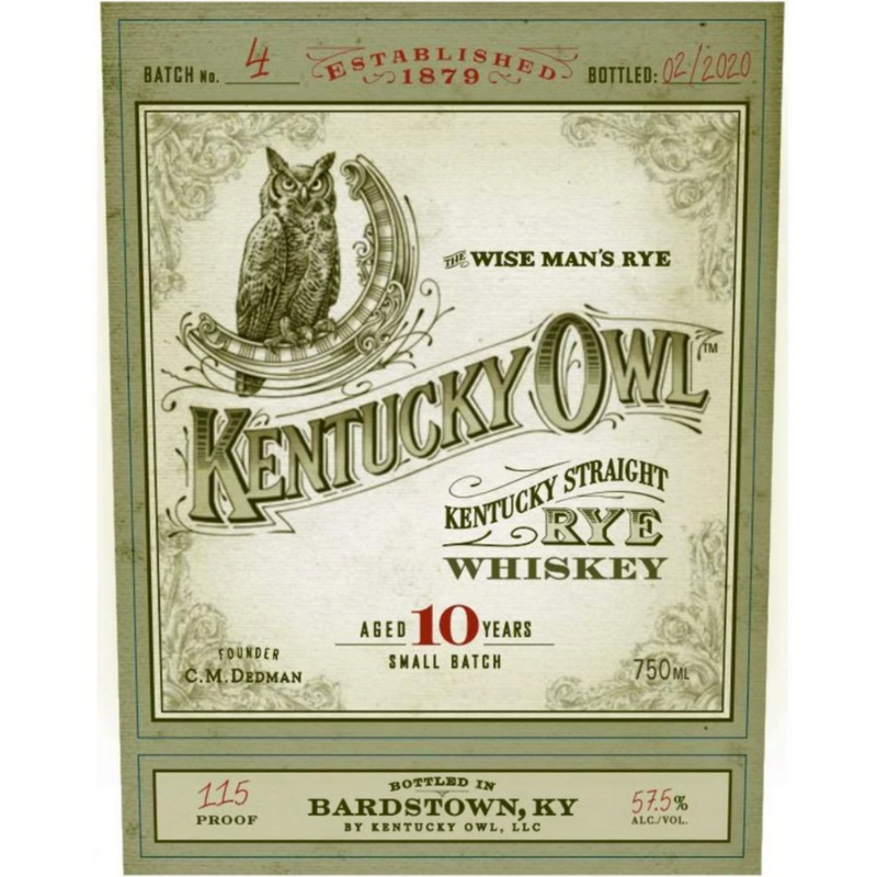 Kentucky Owl 10 Year Old The Wiseman&