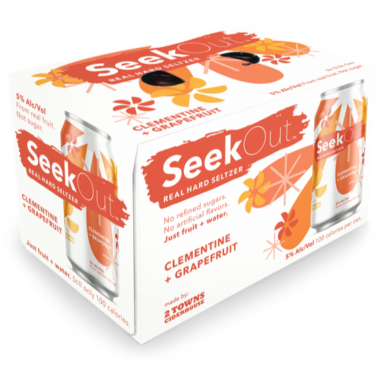 SeekOut Seltzer Clementine + Grapefruit Hard Seltzer 6pk - Available at Wooden Cork