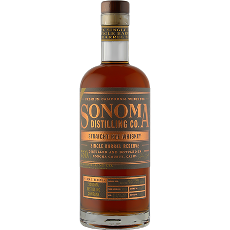 Sonoma Distilling Single Barrel Straight Rye Whiskey Cask Strength - Available at Wooden Cork