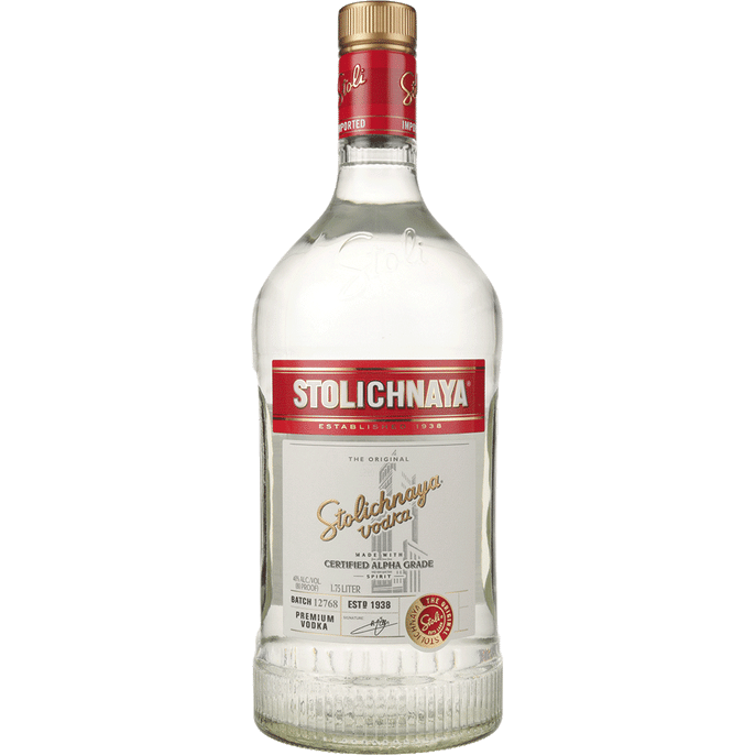 Stolichnaya Vodka 1.75L - Available at Wooden Cork