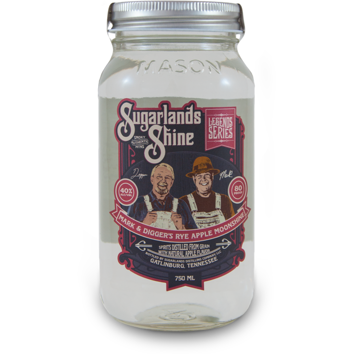 Sugarlands Shine Mark and Digger’s Rye Apple Moonshine - Available at Wooden Cork