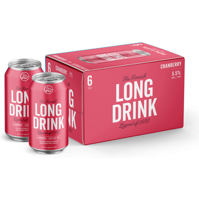 The Finnish Long Drink Company Cranberry Cocktail 6pk - Available at Wooden Cork