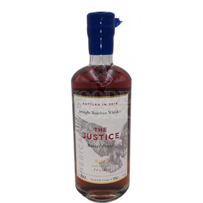 The Justice Barrel Proof 14 Year Bourbon - Available at Wooden Cork