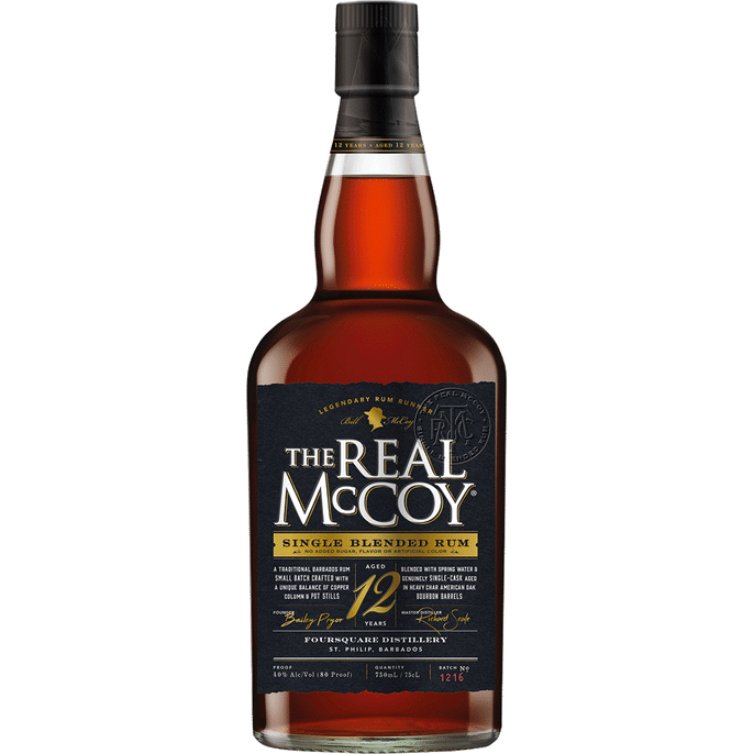 The Real McCoy 12 Year Rum - Available at Wooden Cork