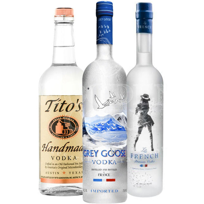 Tito's & Grey Goose & La French Vodka Bundle - Available at Wooden Cork