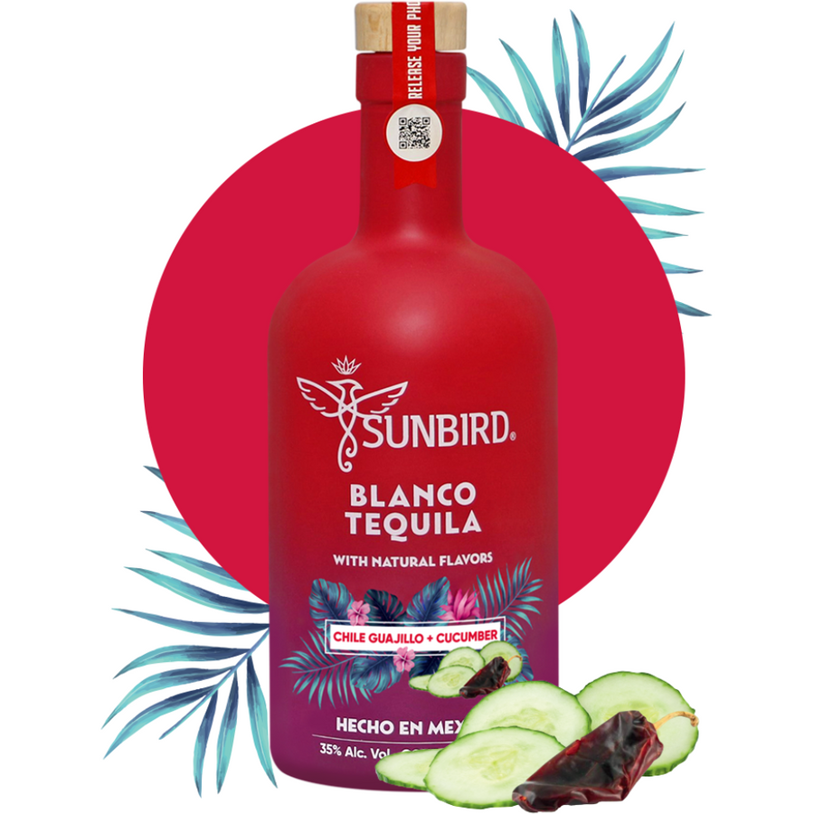 Sunbird Blanco Tequila Chile Guajillo + Cucumber - Available at Wooden Cork